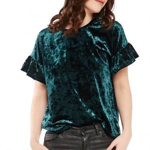 green velvet shirt